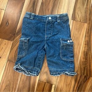 Kids Play floral embroidered cargo jeans